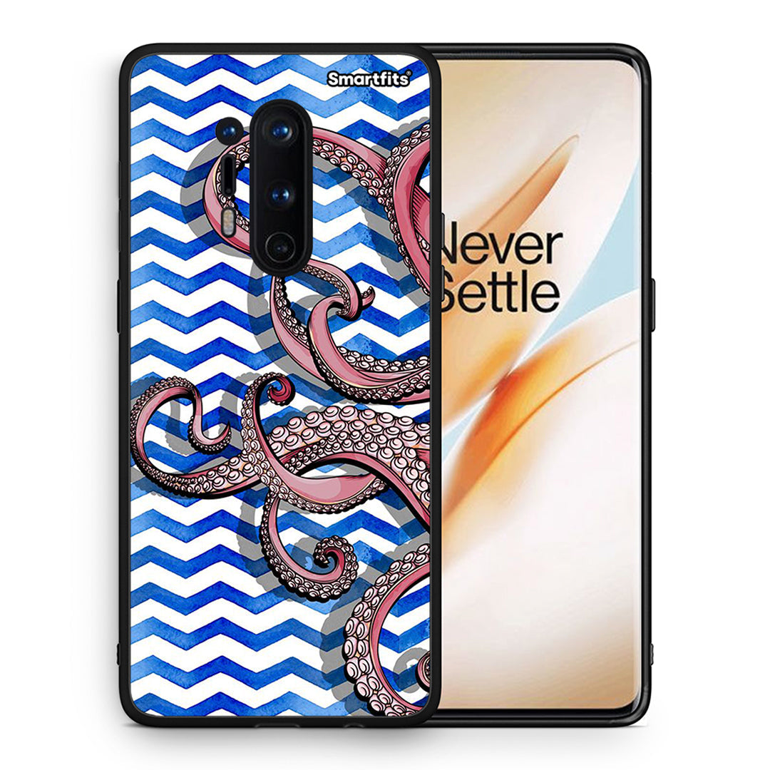 Θήκη OnePlus 8 Pro Chevron Devilfish από τη Smartfits με σχέδιο στο πίσω μέρος και μαύρο περίβλημα | OnePlus 8 Pro Chevron Devilfish case with colorful back and black bezels