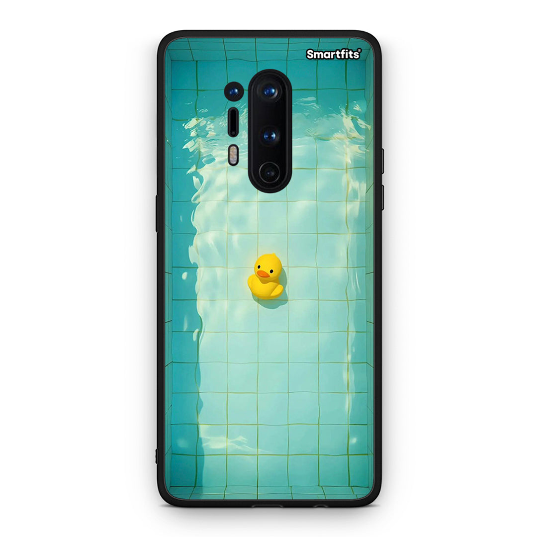 OnePlus 8 Pro Yellow Duck θήκη από τη Smartfits με σχέδιο στο πίσω μέρος και μαύρο περίβλημα | Smartphone case with colorful back and black bezels by Smartfits