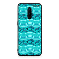 Thumbnail for OnePlus 8 Swimming Dolphins θήκη από τη Smartfits με σχέδιο στο πίσω μέρος και μαύρο περίβλημα | Smartphone case with colorful back and black bezels by Smartfits