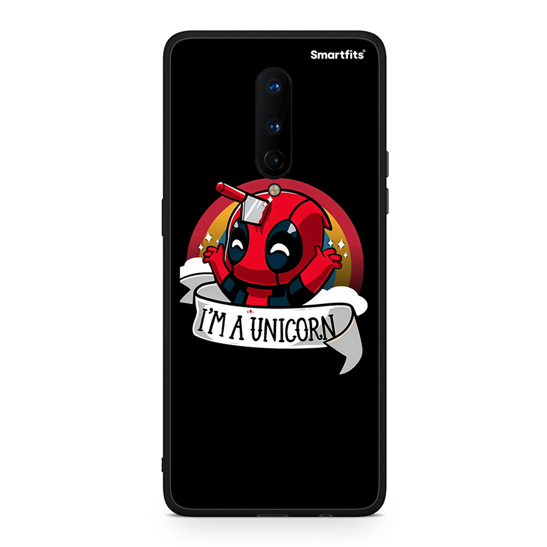 OnePlus 8 Unicorn Deadpool θήκη από τη Smartfits με σχέδιο στο πίσω μέρος και μαύρο περίβλημα | Smartphone case with colorful back and black bezels by Smartfits