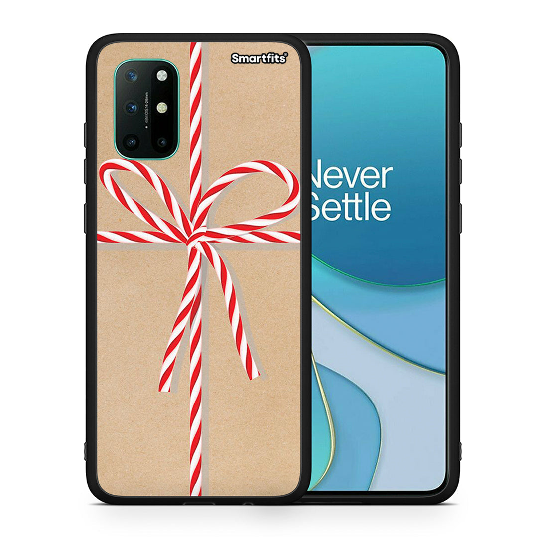 Θήκη OnePlus 8T Christmas Gift από τη Smartfits με σχέδιο στο πίσω μέρος και μαύρο περίβλημα | OnePlus 8T Christmas Gift case with colorful back and black bezels