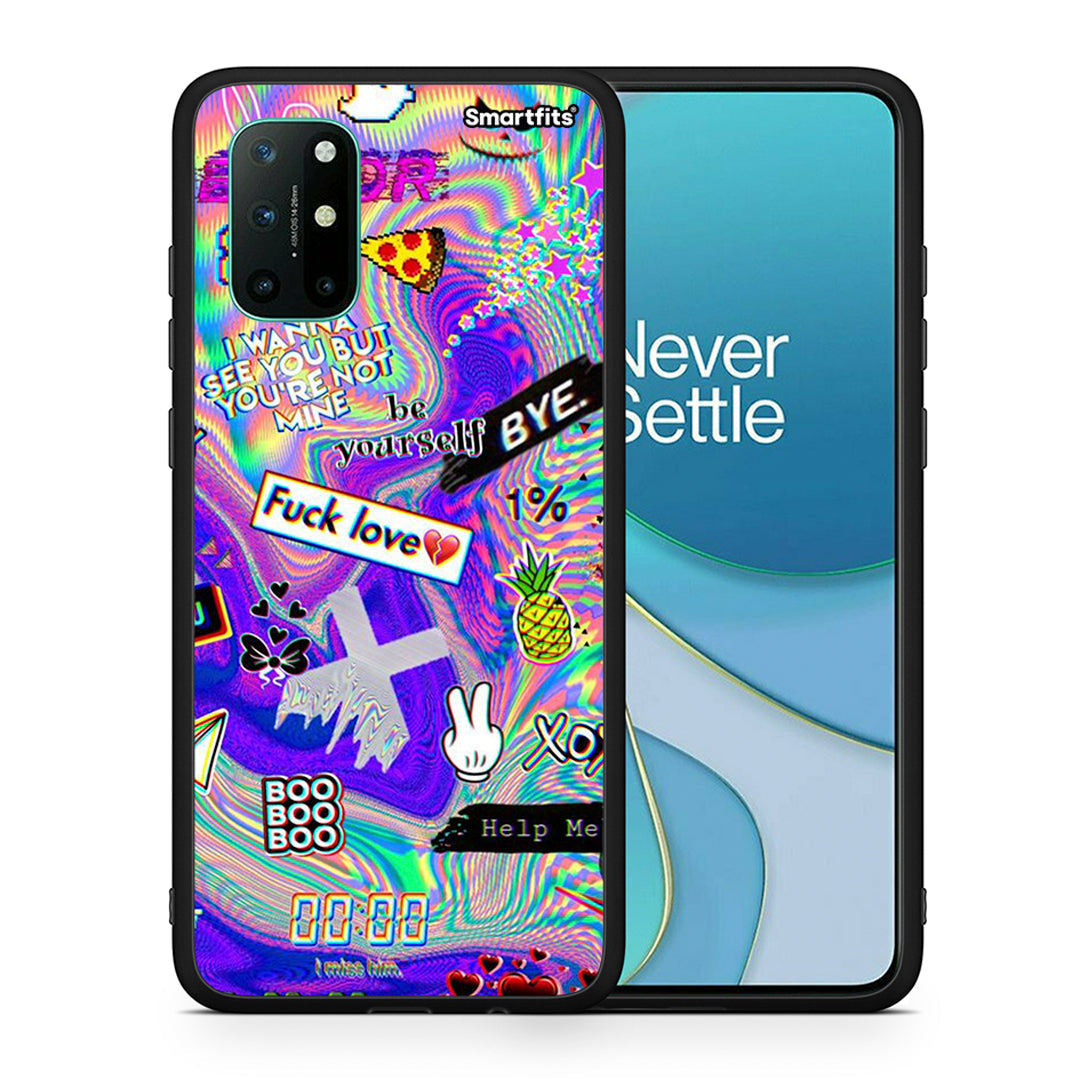 Θήκη OnePlus 8T Game Over από τη Smartfits με σχέδιο στο πίσω μέρος και μαύρο περίβλημα | OnePlus 8T Game Over case with colorful back and black bezels