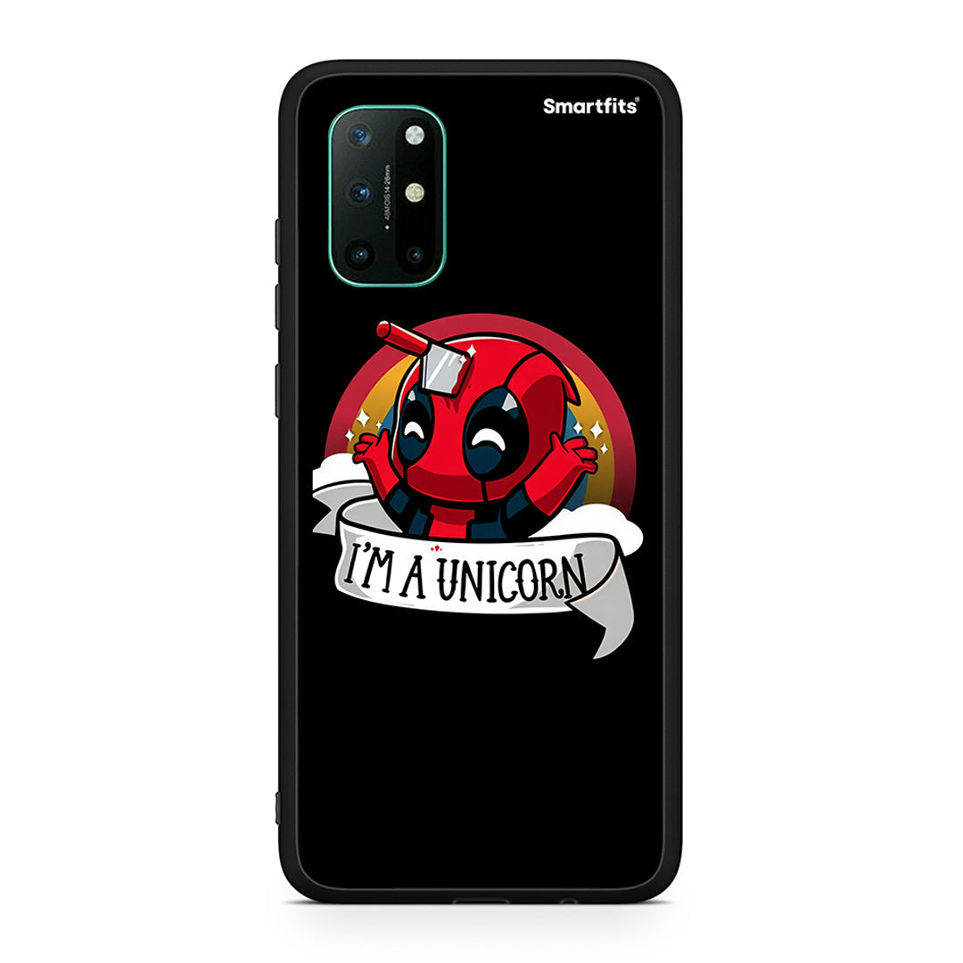 OnePlus 8T Unicorn Deadpool θήκη από τη Smartfits με σχέδιο στο πίσω μέρος και μαύρο περίβλημα | Smartphone case with colorful back and black bezels by Smartfits