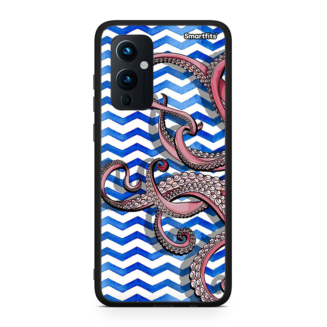 OnePlus 9 Chevron Devilfish θήκη από τη Smartfits με σχέδιο στο πίσω μέρος και μαύρο περίβλημα | Smartphone case with colorful back and black bezels by Smartfits