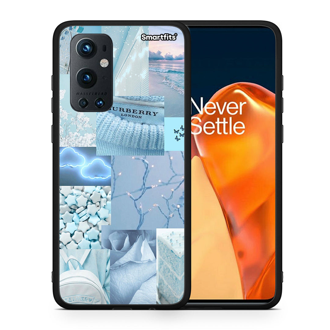 Θήκη OnePlus 9 Pro Ciel Aesthetic Collage από τη Smartfits με σχέδιο στο πίσω μέρος και μαύρο περίβλημα | OnePlus 9 Pro Ciel Aesthetic Collage case with colorful back and black bezels