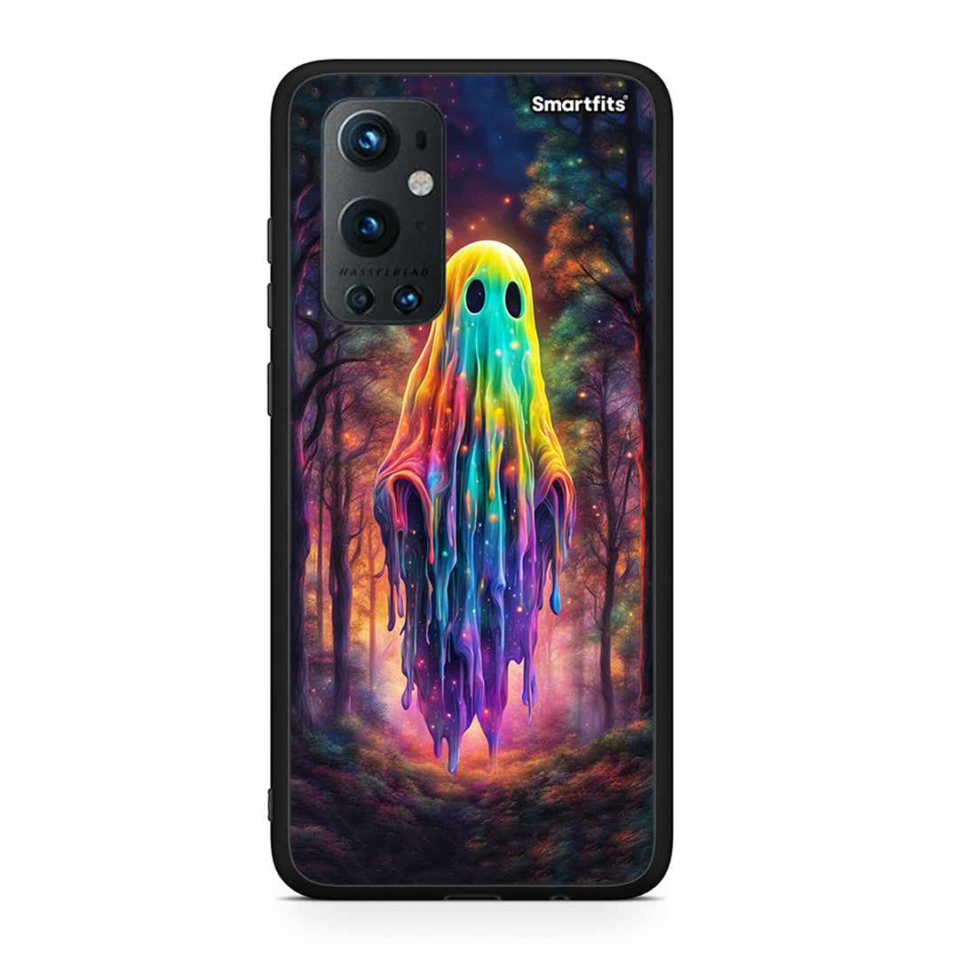 OnePlus 9 Pro Halloween Ghost θήκη από τη Smartfits με σχέδιο στο πίσω μέρος και μαύρο περίβλημα | Smartphone case with colorful back and black bezels by Smartfits