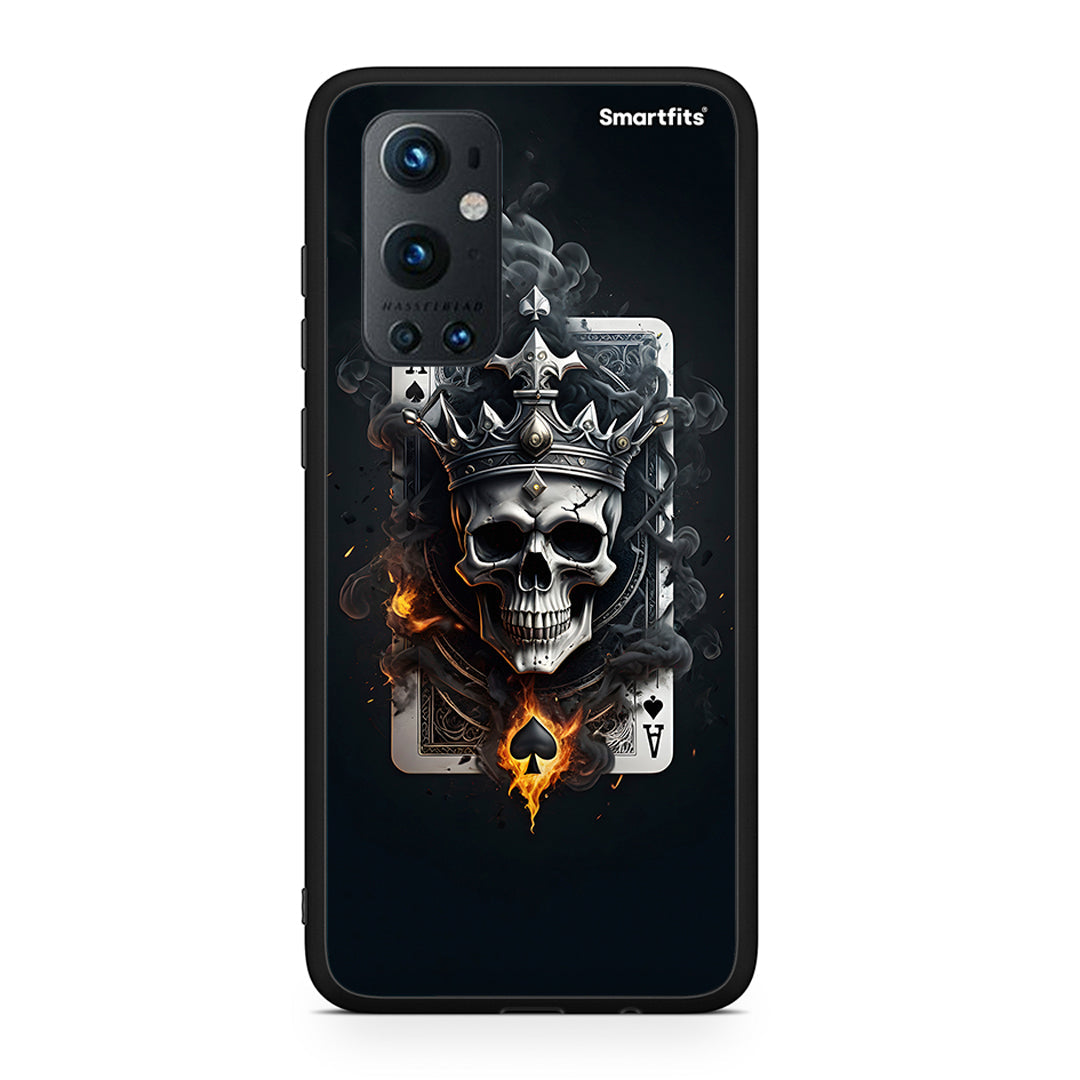 OnePlus 9 Pro Skull King Ace θήκη από τη Smartfits με σχέδιο στο πίσω μέρος και μαύρο περίβλημα | Smartphone case with colorful back and black bezels by Smartfits