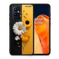 Thumbnail for Θήκη OnePlus 9 Yellow Daisies από τη Smartfits με σχέδιο στο πίσω μέρος και μαύρο περίβλημα | OnePlus 9 Yellow Daisies case with colorful back and black bezels