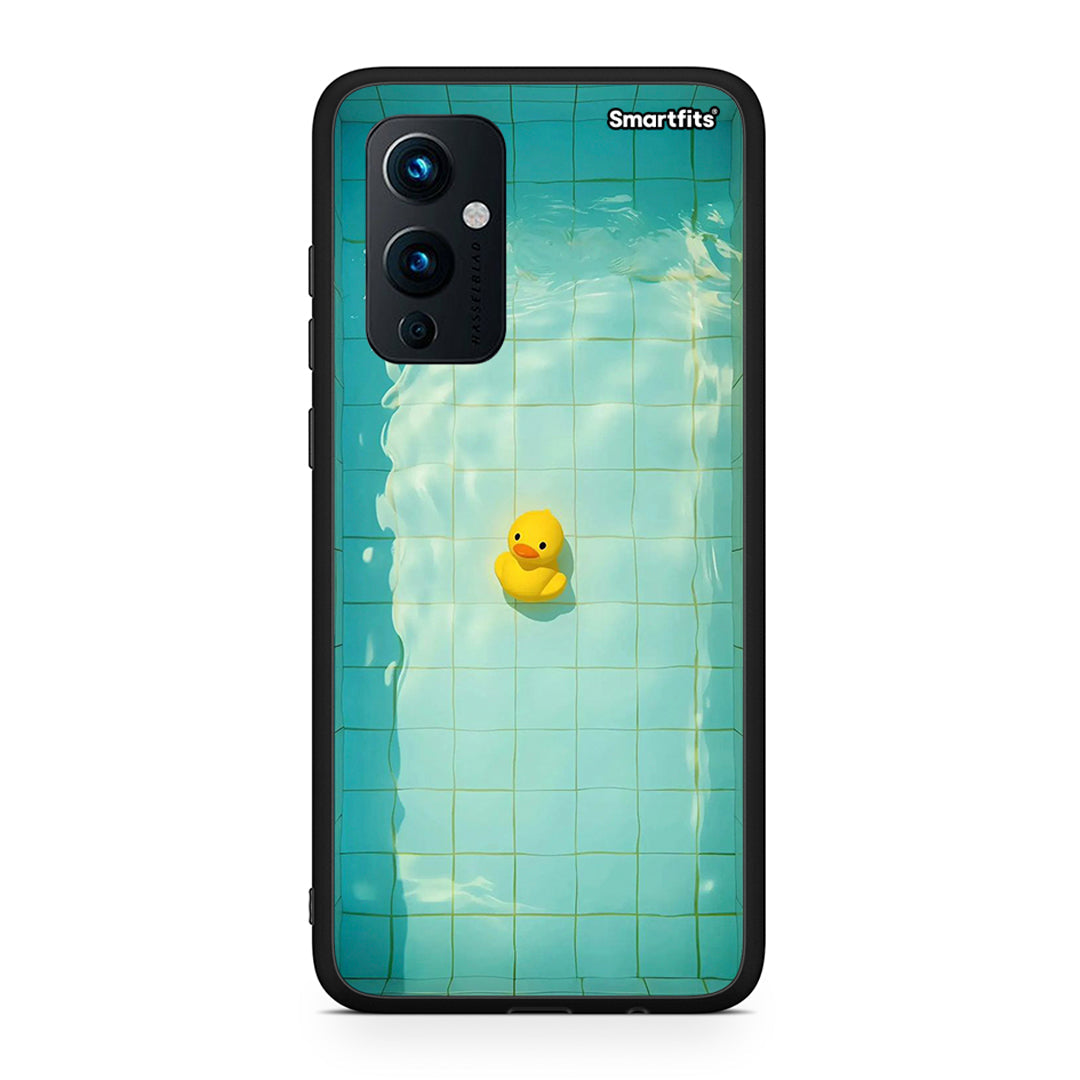 OnePlus 9 Yellow Duck θήκη από τη Smartfits με σχέδιο στο πίσω μέρος και μαύρο περίβλημα | Smartphone case with colorful back and black bezels by Smartfits