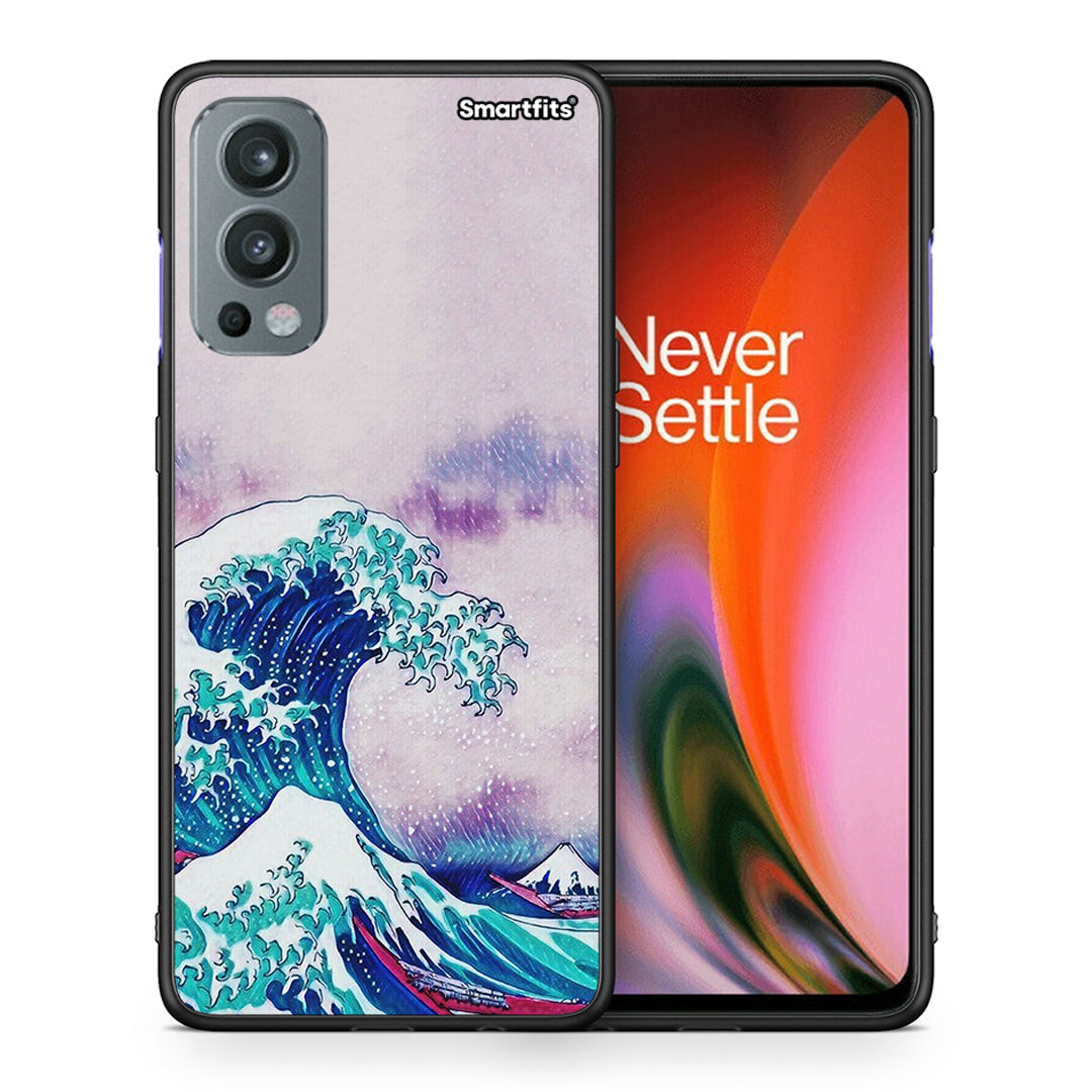 Θήκη OnePlus Nord 2 5G Blue Waves από τη Smartfits με σχέδιο στο πίσω μέρος και μαύρο περίβλημα | OnePlus Nord 2 5G Blue Waves case with colorful back and black bezels