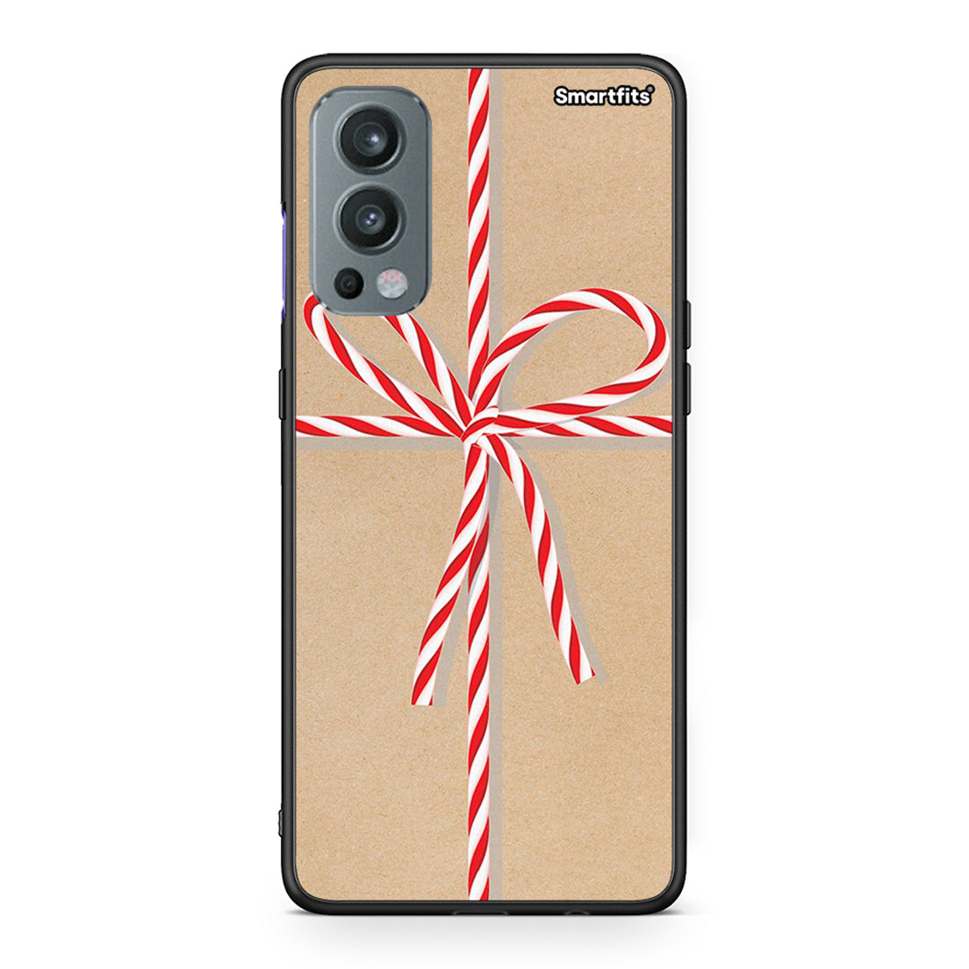 OnePlus Nord 2 5G Christmas Gift θήκη από τη Smartfits με σχέδιο στο πίσω μέρος και μαύρο περίβλημα | Smartphone case with colorful back and black bezels by Smartfits