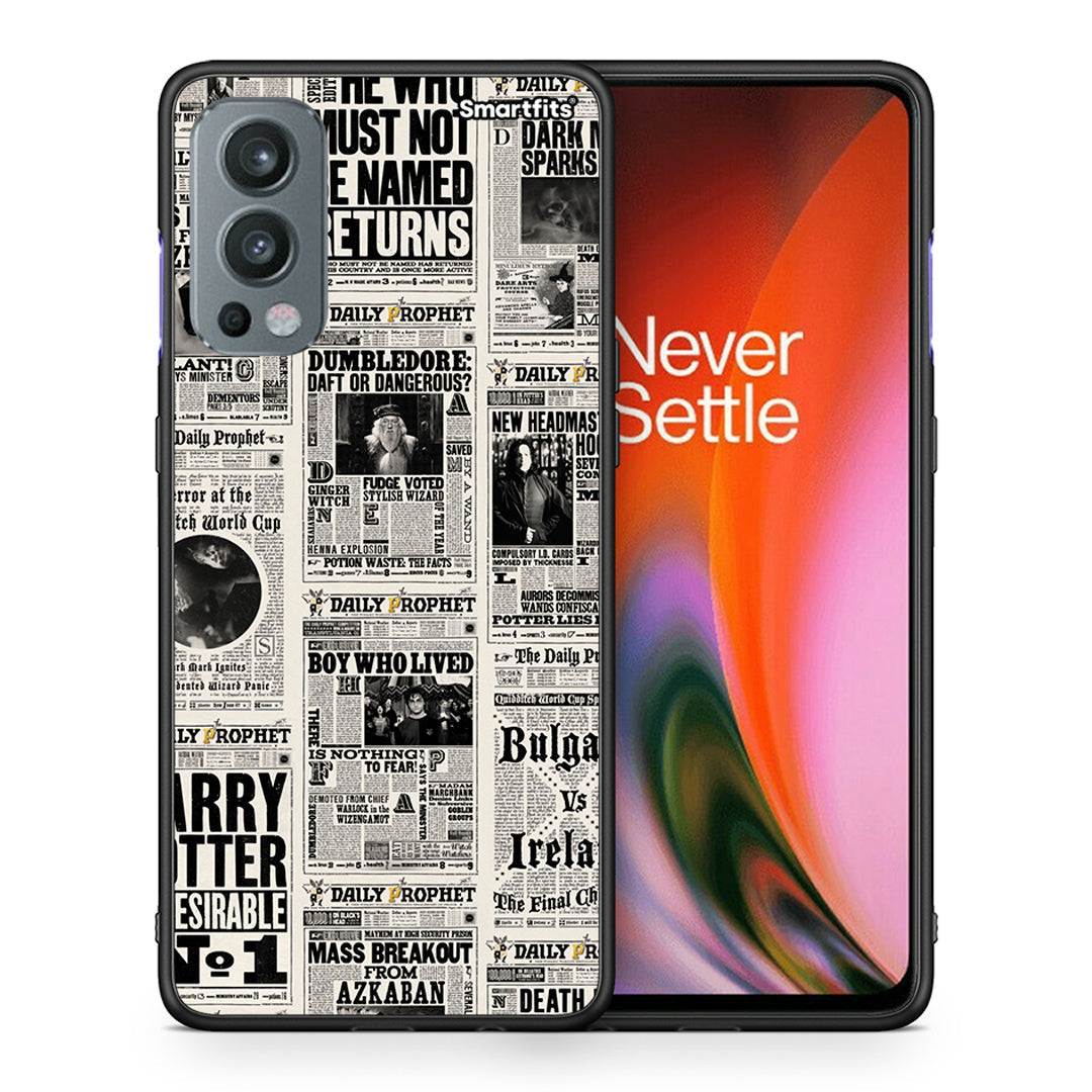 Θήκη OnePlus Nord 2 5G Harry Paper από τη Smartfits με σχέδιο στο πίσω μέρος και μαύρο περίβλημα | OnePlus Nord 2 5G Harry Paper case with colorful back and black bezels