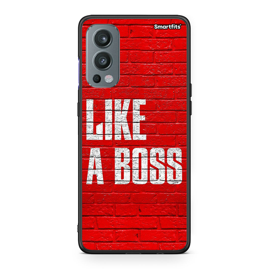 OnePlus Nord 2 5G Like A Boss θήκη από τη Smartfits με σχέδιο στο πίσω μέρος και μαύρο περίβλημα | Smartphone case with colorful back and black bezels by Smartfits