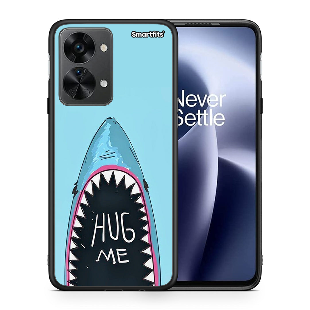 Θήκη OnePlus Nord 2T Hug Me από τη Smartfits με σχέδιο στο πίσω μέρος και μαύρο περίβλημα | OnePlus Nord 2T Hug Me case with colorful back and black bezels