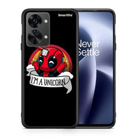 Thumbnail for Θήκη OnePlus Nord 2T Unicorn Deadpool από τη Smartfits με σχέδιο στο πίσω μέρος και μαύρο περίβλημα | OnePlus Nord 2T Unicorn Deadpool case with colorful back and black bezels