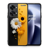 Thumbnail for Θήκη OnePlus Nord 2T Yellow Daisies από τη Smartfits με σχέδιο στο πίσω μέρος και μαύρο περίβλημα | OnePlus Nord 2T Yellow Daisies case with colorful back and black bezels