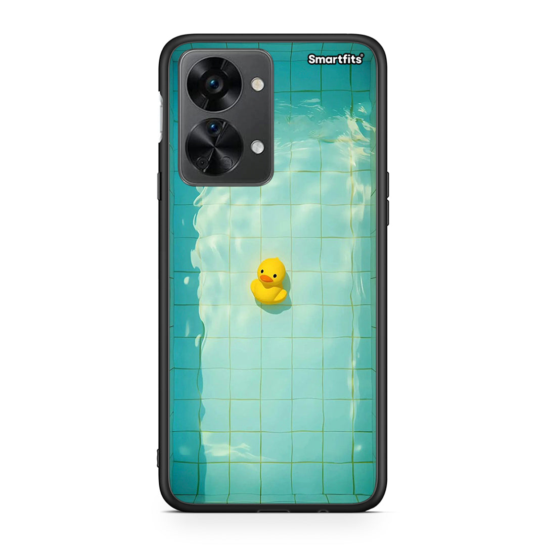 OnePlus Nord 2T Yellow Duck θήκη από τη Smartfits με σχέδιο στο πίσω μέρος και μαύρο περίβλημα | Smartphone case with colorful back and black bezels by Smartfits