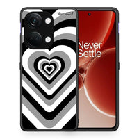 Thumbnail for Θήκη OnePlus Nord 3 Black Hearts από τη Smartfits με σχέδιο στο πίσω μέρος και μαύρο περίβλημα | OnePlus Nord 3 Black Hearts case with colorful back and black bezels