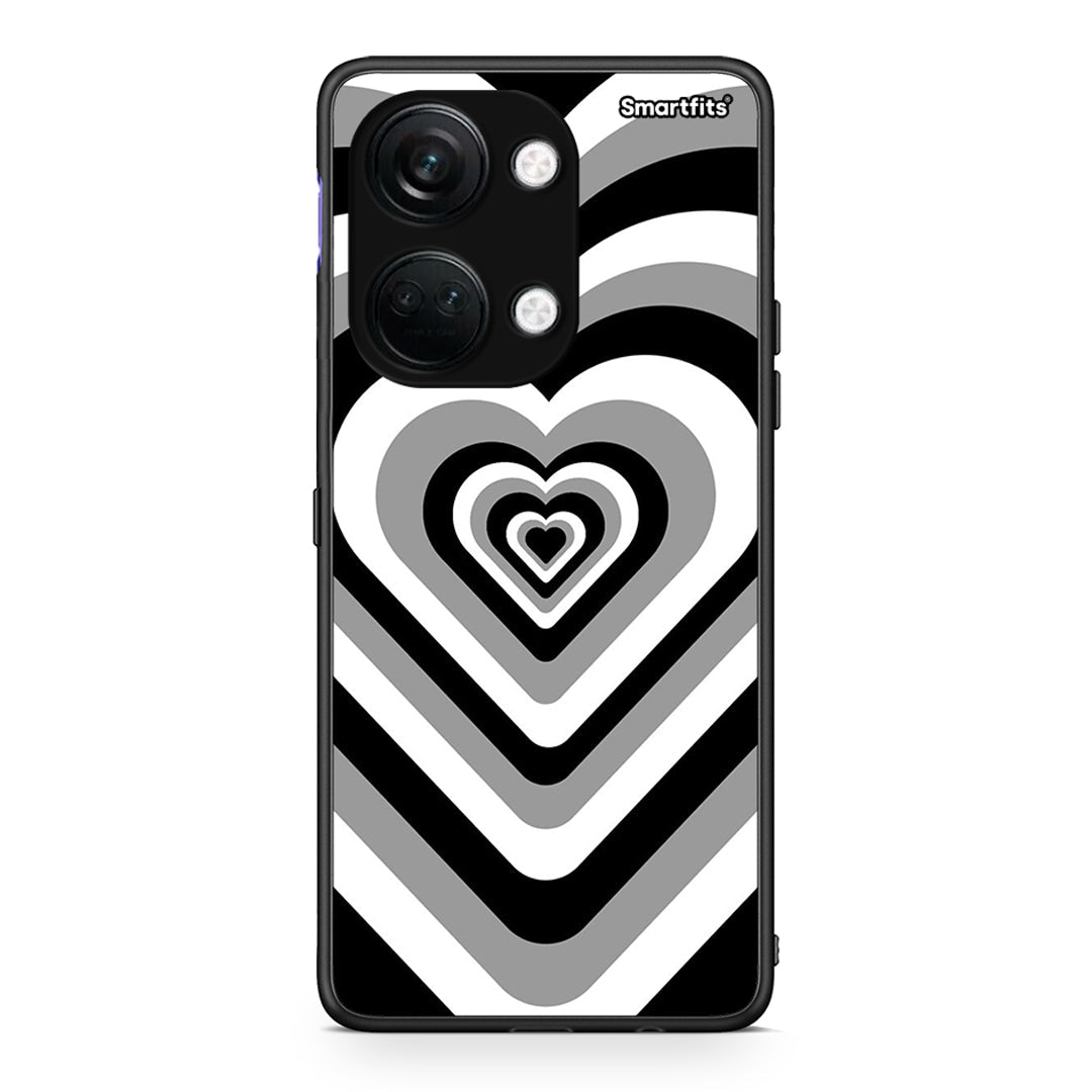OnePlus Nord 3 Black Hearts θήκη από τη Smartfits με σχέδιο στο πίσω μέρος και μαύρο περίβλημα | Smartphone case with colorful back and black bezels by Smartfits
