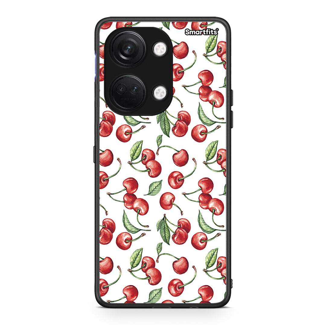 OnePlus Nord 3 Cherry Summer θήκη από τη Smartfits με σχέδιο στο πίσω μέρος και μαύρο περίβλημα | Smartphone case with colorful back and black bezels by Smartfits