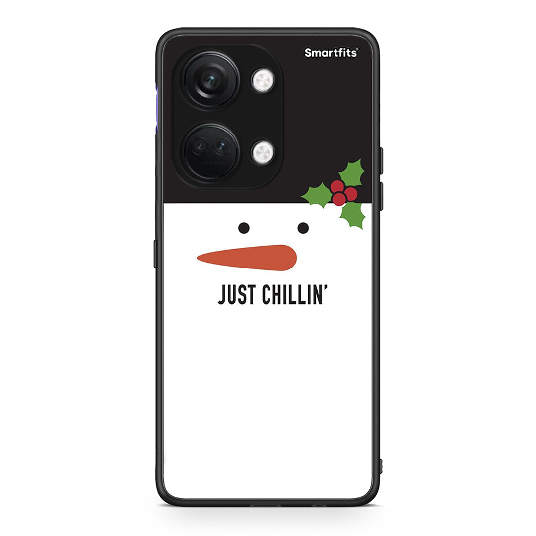 OnePlus Nord 3 Christmas Chillin θήκη από τη Smartfits με σχέδιο στο πίσω μέρος και μαύρο περίβλημα | Smartphone case with colorful back and black bezels by Smartfits