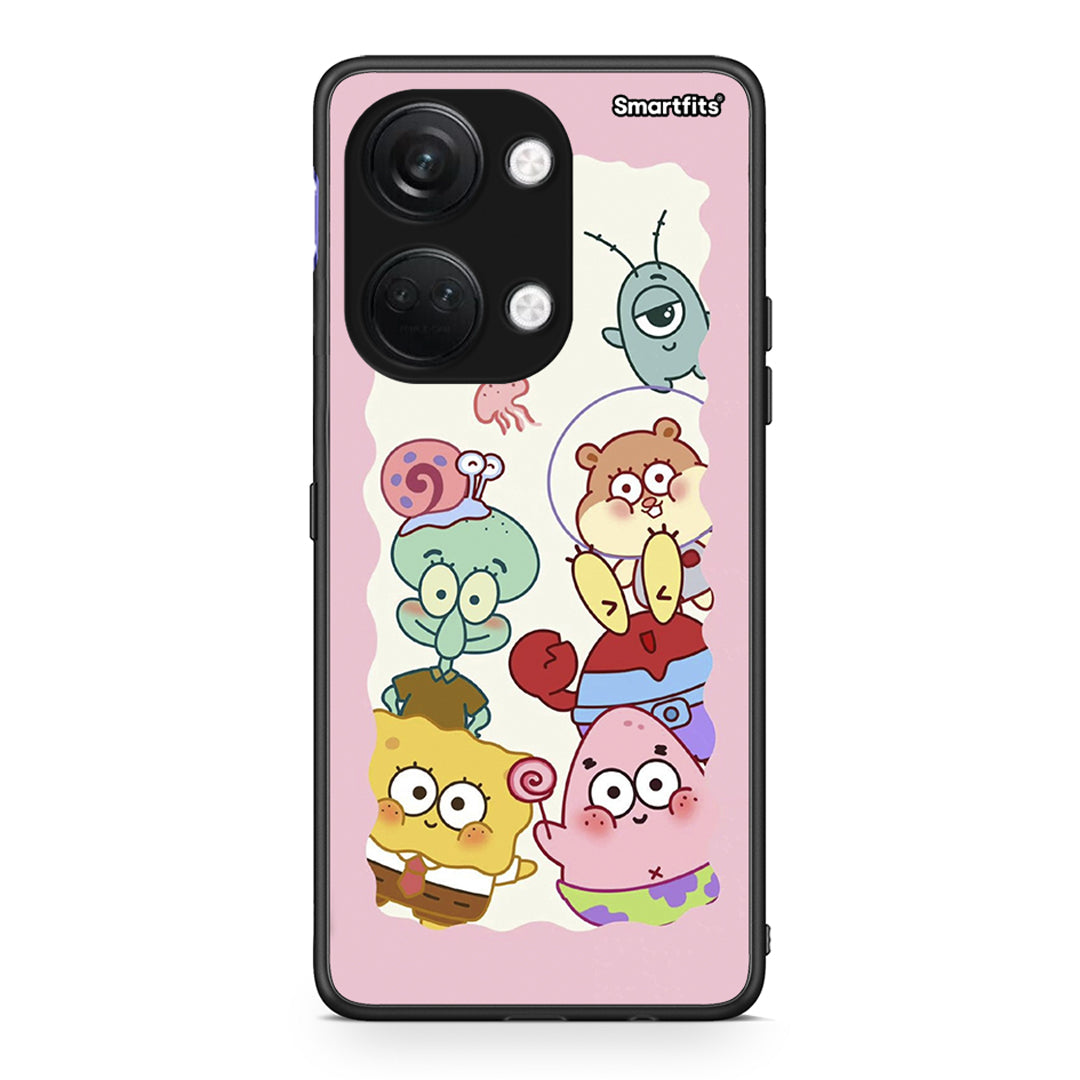 OnePlus Nord 3 Cute Companion θήκη από τη Smartfits με σχέδιο στο πίσω μέρος και μαύρο περίβλημα | Smartphone case with colorful back and black bezels by Smartfits