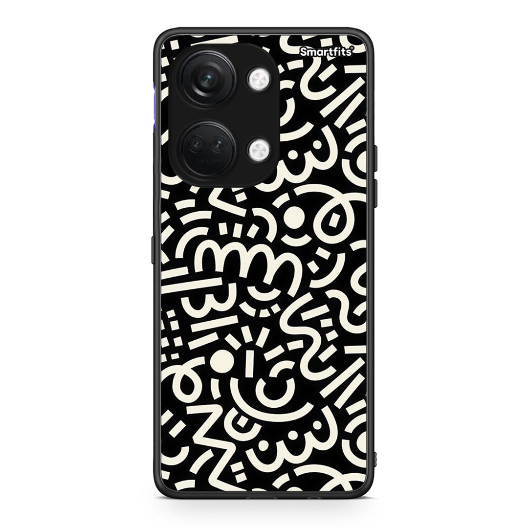 OnePlus Nord 3 Doodle Art Θήκη από τη Smartfits με σχέδιο στο πίσω μέρος και μαύρο περίβλημα | Smartphone case with colorful back and black bezels by Smartfits