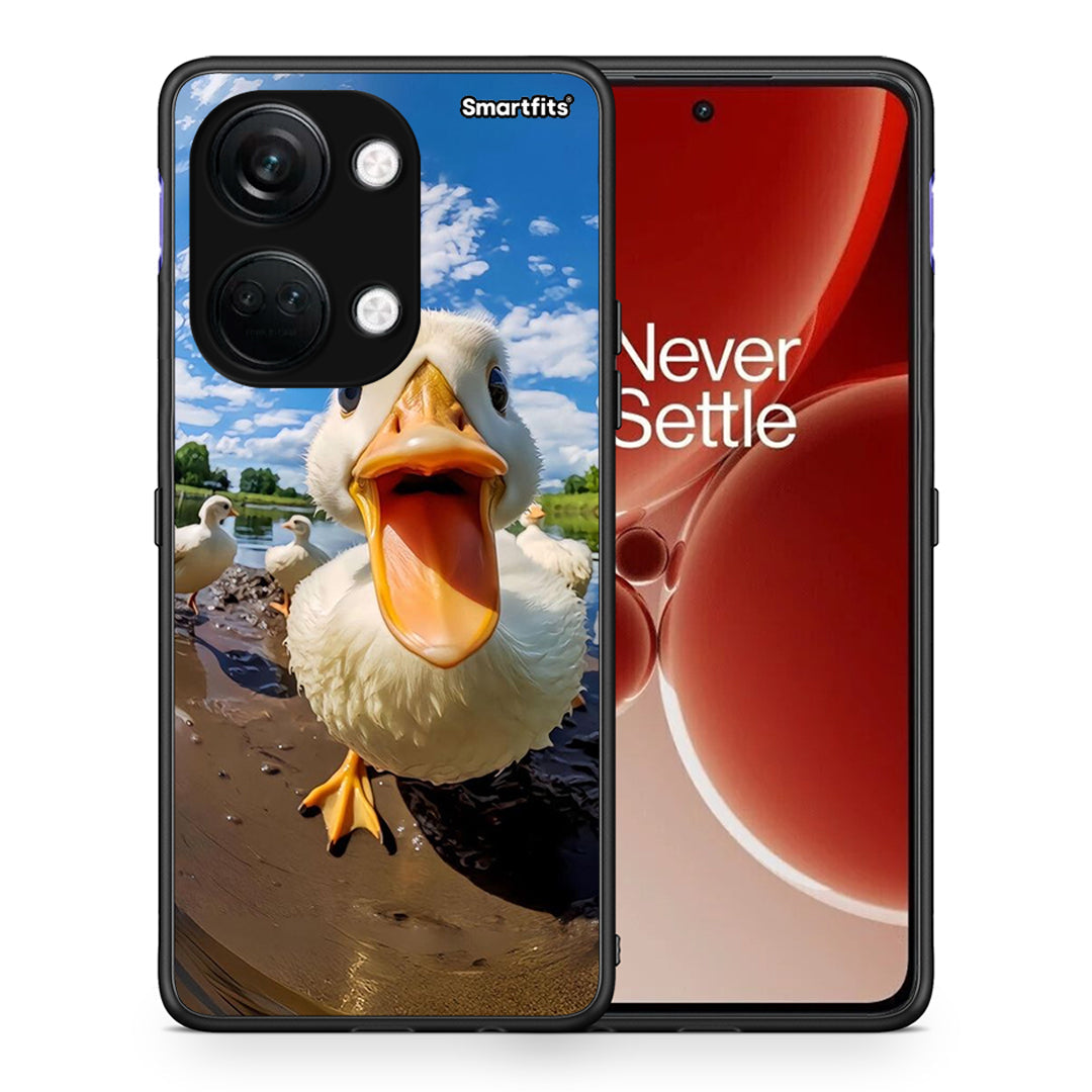 Θήκη OnePlus Nord 3 Duck Face από τη Smartfits με σχέδιο στο πίσω μέρος και μαύρο περίβλημα | OnePlus Nord 3 Duck Face case with colorful back and black bezels