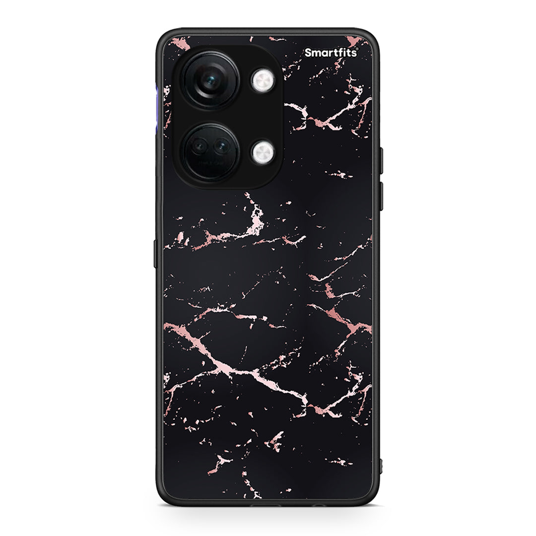 4 - OnePlus Nord 3 Black Rosegold Marble case, cover, bumper