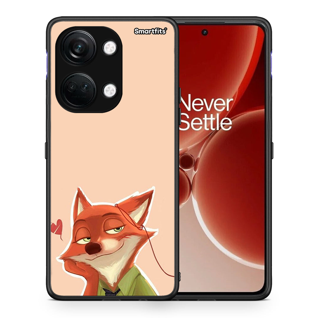 Θήκη OnePlus Nord 3 Nick Wilde And Judy Hopps Love 1 από τη Smartfits με σχέδιο στο πίσω μέρος και μαύρο περίβλημα | OnePlus Nord 3 Nick Wilde And Judy Hopps Love 1 case with colorful back and black bezels