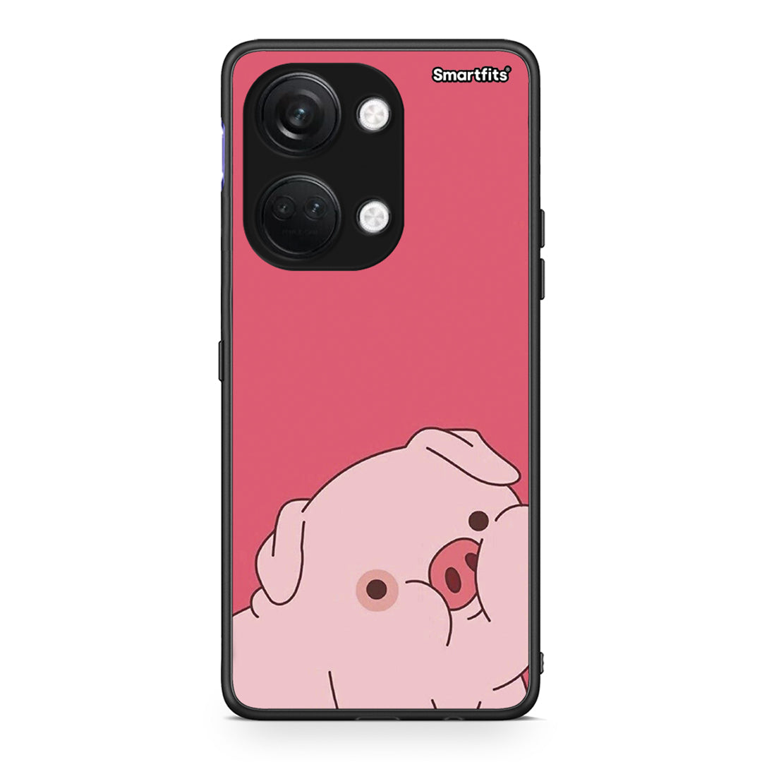 OnePlus Nord 3 Pig Love 1 Θήκη Αγίου Βαλεντίνου από τη Smartfits με σχέδιο στο πίσω μέρος και μαύρο περίβλημα | Smartphone case with colorful back and black bezels by Smartfits