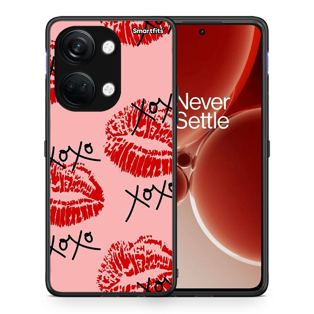 Θήκη OnePlus Nord 3 XOXO Lips από τη Smartfits με σχέδιο στο πίσω μέρος και μαύρο περίβλημα | OnePlus Nord 3 XOXO Lips case with colorful back and black bezels