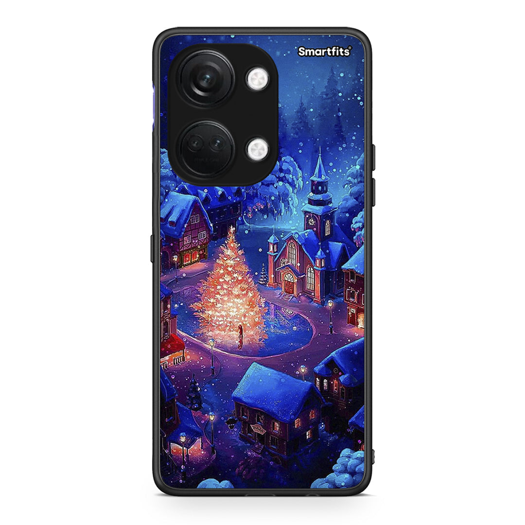 OnePlus Nord 3 Xmas Village θήκη από τη Smartfits με σχέδιο στο πίσω μέρος και μαύρο περίβλημα | Smartphone case with colorful back and black bezels by Smartfits