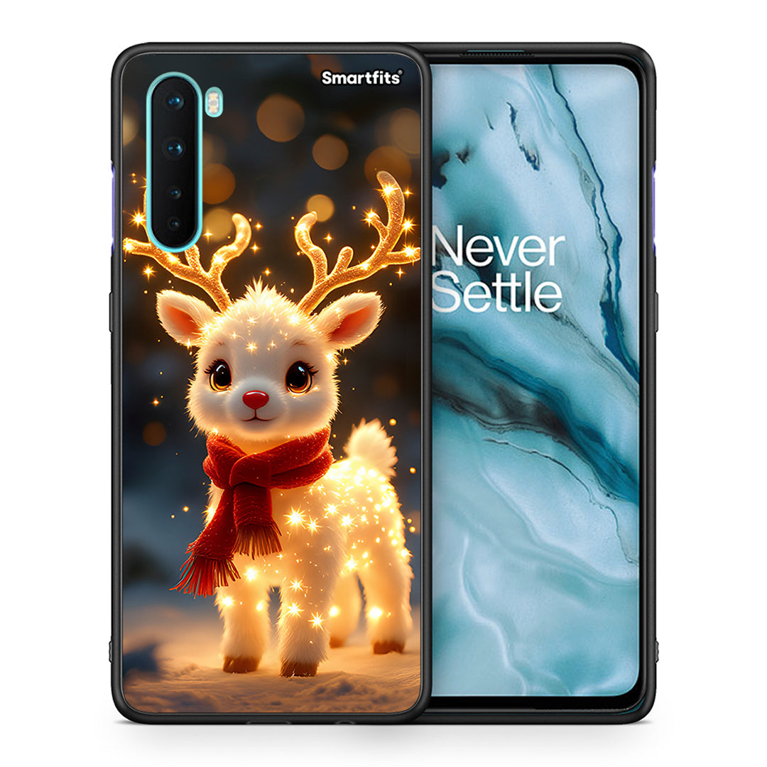 Θήκη OnePlus Nord 5G Christmas Cutie από τη Smartfits με σχέδιο στο πίσω μέρος και μαύρο περίβλημα | OnePlus Nord 5G Christmas Cutie case with colorful back and black bezels