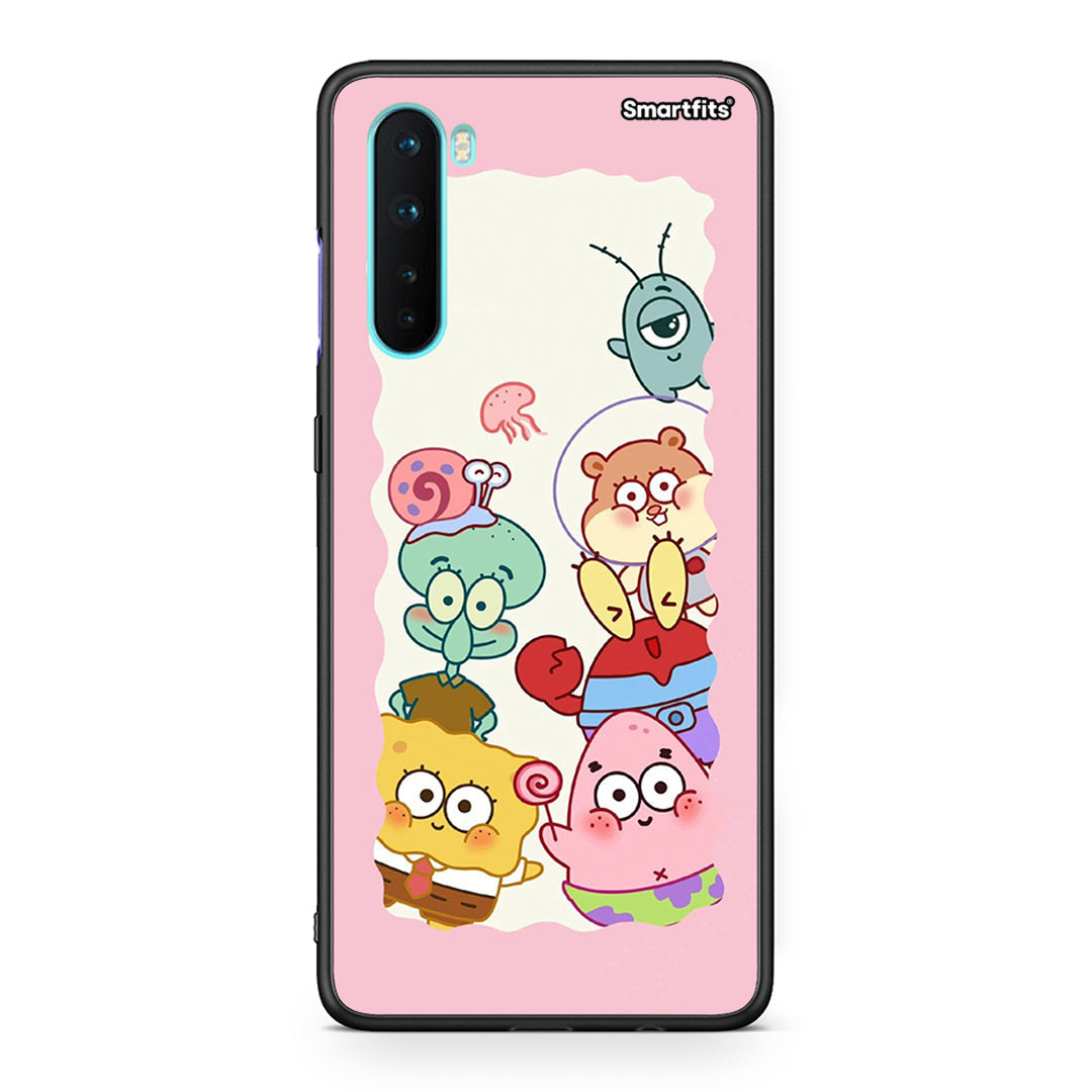 OnePlus Nord 5G Cute Companion θήκη από τη Smartfits με σχέδιο στο πίσω μέρος και μαύρο περίβλημα | Smartphone case with colorful back and black bezels by Smartfits