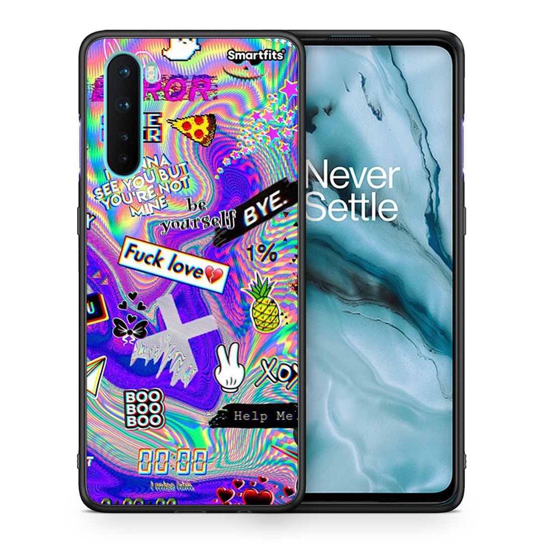 Θήκη OnePlus Nord 5G Game Over από τη Smartfits με σχέδιο στο πίσω μέρος και μαύρο περίβλημα | OnePlus Nord 5G Game Over case with colorful back and black bezels