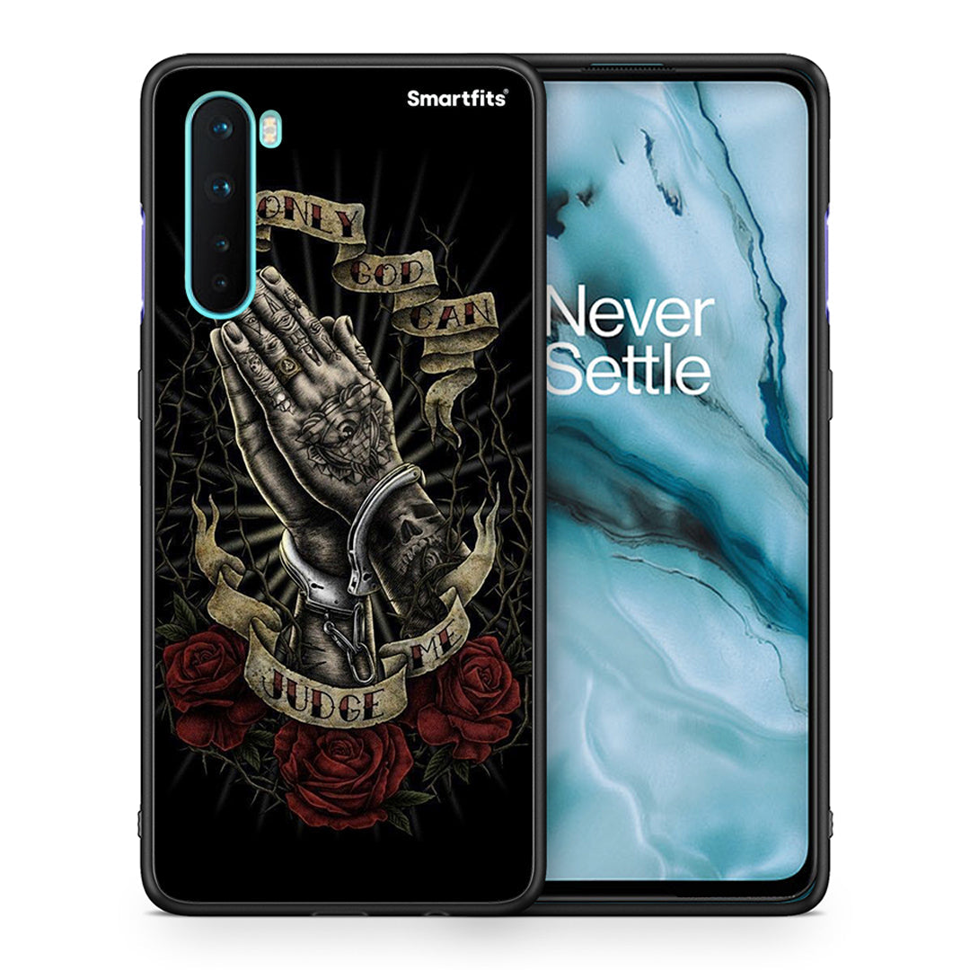 Θήκη OnePlus Nord 5G Judge By God από τη Smartfits με σχέδιο στο πίσω μέρος και μαύρο περίβλημα | OnePlus Nord 5G Judge By God case with colorful back and black bezels