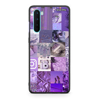 Thumbnail for OnePlus Nord 5G Purple Aesthetic Collage θήκη από τη Smartfits με σχέδιο στο πίσω μέρος και μαύρο περίβλημα | Smartphone case with colorful back and black bezels by Smartfits