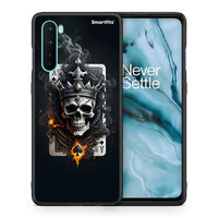 Thumbnail for Θήκη OnePlus Nord 5G Skull King Ace από τη Smartfits με σχέδιο στο πίσω μέρος και μαύρο περίβλημα | OnePlus Nord 5G Skull King Ace case with colorful back and black bezels