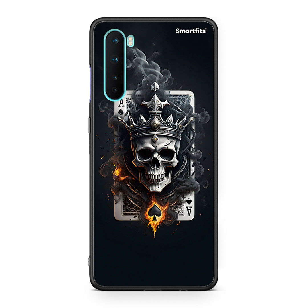 OnePlus Nord 5G Skull King Ace θήκη από τη Smartfits με σχέδιο στο πίσω μέρος και μαύρο περίβλημα | Smartphone case with colorful back and black bezels by Smartfits