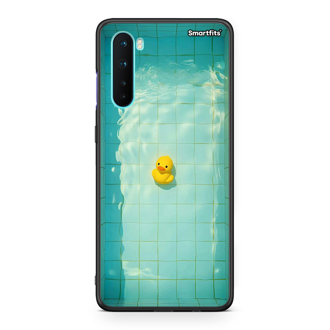 OnePlus Nord 5G Yellow Duck θήκη από τη Smartfits με σχέδιο στο πίσω μέρος και μαύρο περίβλημα | Smartphone case with colorful back and black bezels by Smartfits