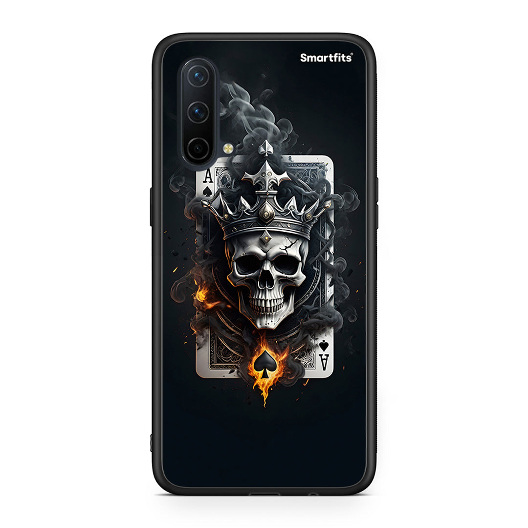 OnePlus Nord CE 5G Skull King Ace θήκη από τη Smartfits με σχέδιο στο πίσω μέρος και μαύρο περίβλημα | Smartphone case with colorful back and black bezels by Smartfits