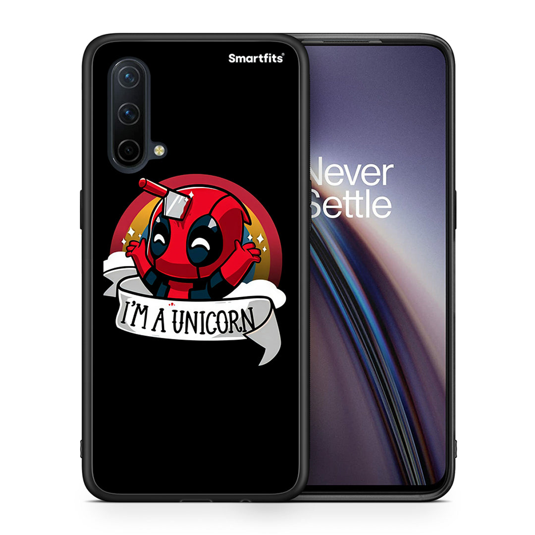 Θήκη OnePlus Nord CE 5G Unicorn Deadpool από τη Smartfits με σχέδιο στο πίσω μέρος και μαύρο περίβλημα | OnePlus Nord CE 5G Unicorn Deadpool case with colorful back and black bezels