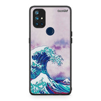 Thumbnail for OnePlus Nord N10 5G Blue Waves θήκη από τη Smartfits με σχέδιο στο πίσω μέρος και μαύρο περίβλημα | Smartphone case with colorful back and black bezels by Smartfits