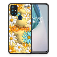 Thumbnail for Θήκη OnePlus Nord N10 5G Bubble Daisies από τη Smartfits με σχέδιο στο πίσω μέρος και μαύρο περίβλημα | OnePlus Nord N10 5G Bubble Daisies case with colorful back and black bezels