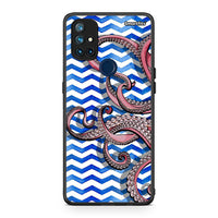 Thumbnail for OnePlus Nord N10 5G Chevron Devilfish θήκη από τη Smartfits με σχέδιο στο πίσω μέρος και μαύρο περίβλημα | Smartphone case with colorful back and black bezels by Smartfits