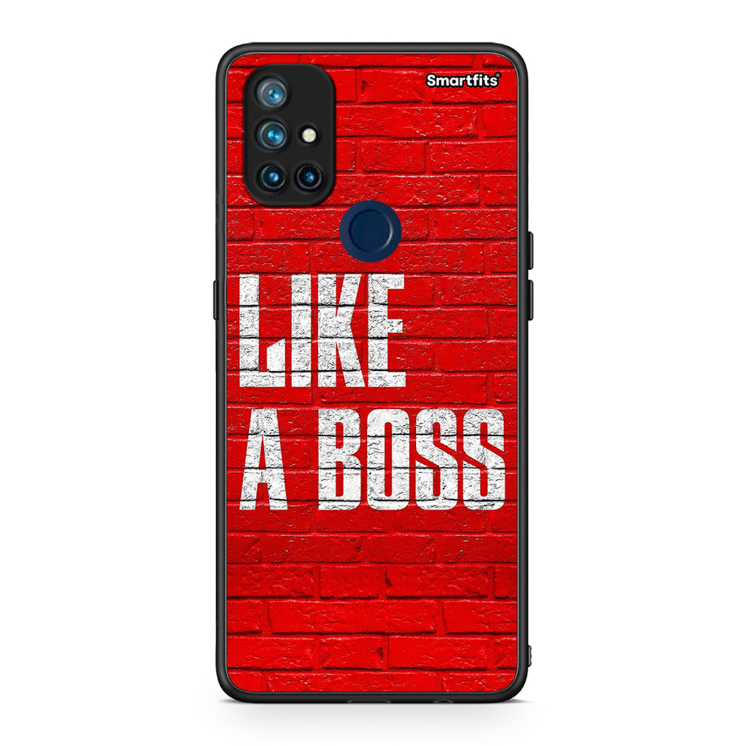 OnePlus Nord N10 5G Like A Boss θήκη από τη Smartfits με σχέδιο στο πίσω μέρος και μαύρο περίβλημα | Smartphone case with colorful back and black bezels by Smartfits