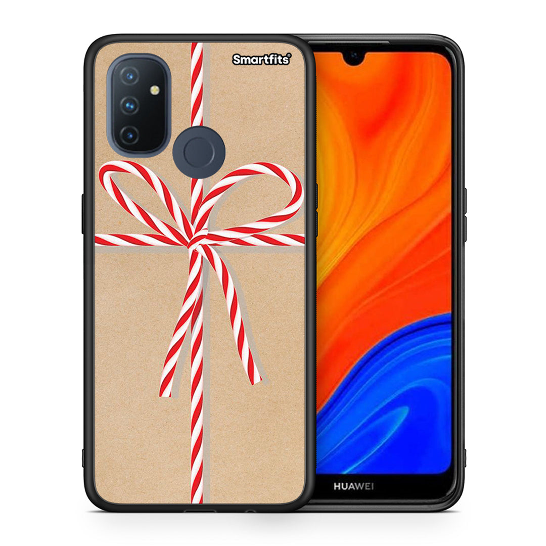 Θήκη OnePlus Nord N100 Christmas Gift από τη Smartfits με σχέδιο στο πίσω μέρος και μαύρο περίβλημα | OnePlus Nord N100 Christmas Gift case with colorful back and black bezels