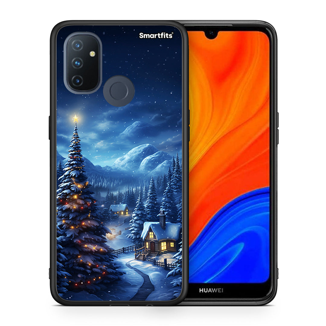 Θήκη OnePlus Nord N100 Christmas Scenery από τη Smartfits με σχέδιο στο πίσω μέρος και μαύρο περίβλημα | OnePlus Nord N100 Christmas Scenery case with colorful back and black bezels