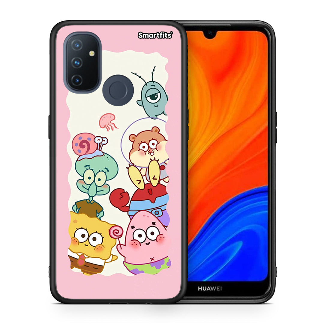 Θήκη OnePlus Nord N100 Cute Companion από τη Smartfits με σχέδιο στο πίσω μέρος και μαύρο περίβλημα | OnePlus Nord N100 Cute Companion case with colorful back and black bezels